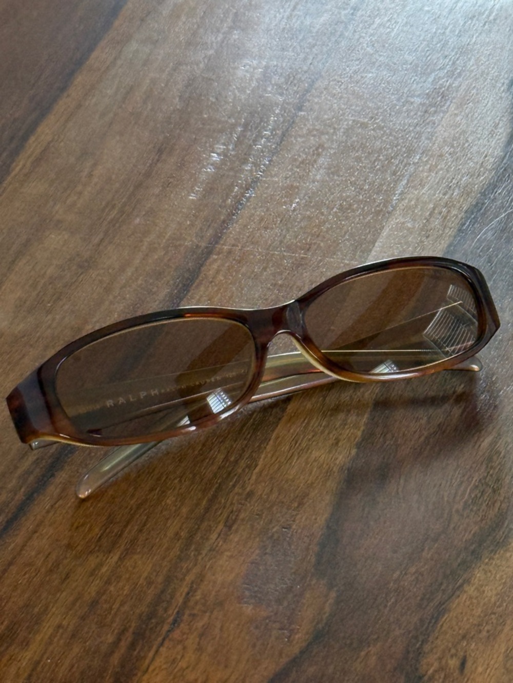 NEW Ralph Lauren Tortoiseshell Brown Rectangular Women's Sunglasses